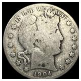 1904-S Silver Barber Half Dollar LIGHTLY CIRCULATE