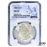 1883-O Morgan Silver Dollar NGC MS62