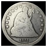 1861 Seated Liberty Quarter