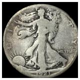 1921-S Silver Half Dollar LIGHTLY CIRCULATED