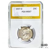 1937-D Washington Silver Quarter PGA MS67