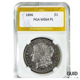 1896 Morgan Silver Dollar PGA MS64 PL