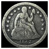1852-O Silver Seated Liberty Dime LIGHTLY CIRCULAT