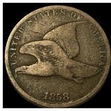 1858 Copper-Nickel Flying Eagle Cent LIGHTLY CIRCU