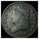 1833 Copper Half Cent LIGHTLY CIRCULATED