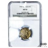 1937-D Buffalo Nickel NGC AU55 3 Legs