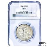 1944-D Walking Liberty Half Dollar NGC MS67