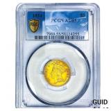 1854 $3 Gold PCGS AU55