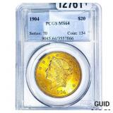 1904 $20 Gold Double Eagle PCGS MS64
