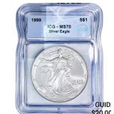 1999 Silver Eagle ICG MS70