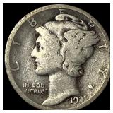 1921 Silver Mercury Dime NICELY CIRCULATED