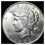 1923 Silver Peace Dollar CHOICE BU