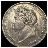 1821 Silver Crown George IV Great Britain LIGHTLY