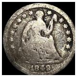 1849 Seated Liberty Half Dime NICELY CIRCULATED
