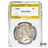 1926 Silver Peace Dollar PGA MS65