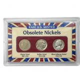 1904-1943 Rare U.S. Minted Obsolete Nickels