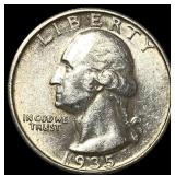 1935-S Silver Washington Quarter UNCIRCULATED