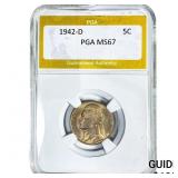 1942-D Jefferson Nickel PGA MS67