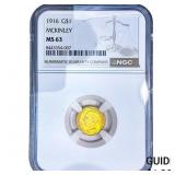 1916 McKinley Dollar NGC MS63