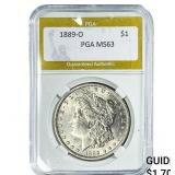 1889-O Morgan Silver Dollar PGA MS63
