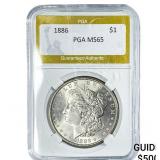 1886 Morgan Silver Dollar PGA MS65