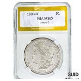 1880-O Morgan Silver Dollar PGA MS65 Micro O