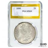 1890 Morgan Silver Dollar PGA MS64