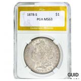 1878-S Morgan Silver Dollar PGA MS63