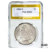1888-O Morgan Silver Dollar PGA MS65