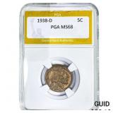 1938-D Buffalo Nickel PGA MS68