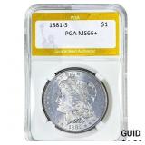 1881-S Morgan Silver Dollar PGA MS66+