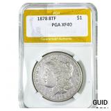 1878 8TF Morgan Silver Dollar PGA XF40