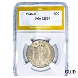1946-D Walking Liberty Half Dollar PGA MS67