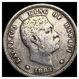 1883 Silver Dime Hawaii Kalakaua I NEARLY UNCIRCUL