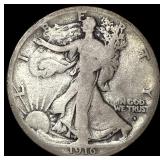 1916-D Silver Walking Liberty Half Dollar LIGHTLY