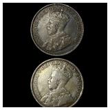 1913 Canada Silver 25 Cents CLOSELY UNCIRCULATED