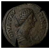 Roman Empire Diva Faustina I AE Sestertius 141 AD