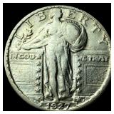 1927-S Silver Standing Liberty Quarter NEARLY UNCI