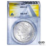 1882-S Morgan Silver Dollar ANACS MS64