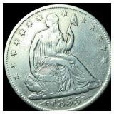 1855-O Silver Half Dollar CLOSELY UNCIRCULATED