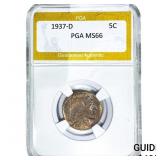 1937-D Buffalo Nickel PGA MS66