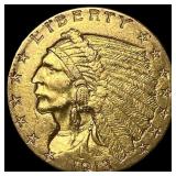 1913 Indian Head Gold $2.50 Quarter Eagle UNCIRCUL