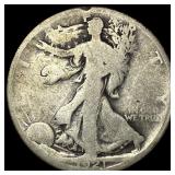 1921-D Silver Walking Liberty Half Dollar LIGHTLY