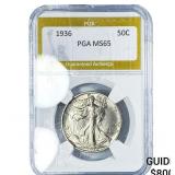 1936 Walking Liberty Half Dollar PGA MS65