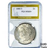1880-S Morgan Silver Dollar PGA MS64+