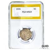 1935 Buffalo Nickel PGA MS64