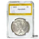 1923 Silver Peace Dollar PGA MS65