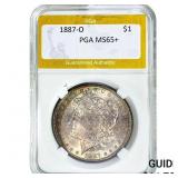 1887-O Morgan Silver Dollar PGA MS65+