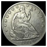 1861 Silver Half Dollar NEARLY UNCIRCULATED