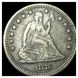 1876-S Silver Seated Liberty Quarter NEARLY UNCIRC
